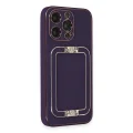 BUĞZ İphone 14 Pro Max Kılıf Coco Elit Kapak - Derin Mor