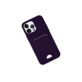 BUĞZ İphone 14 Pro Max Kılıf Kelvin Kartvizitli Silikon - Derin Mor