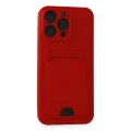 BUĞZ İphone 14 Pro Max Kılıf Kelvin Kartvizitli Silikon - Kırmızı