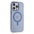 BUĞZ İphone 14 Pro Max Kılıf Tron Şeffaf Magsafe Kapak - Mavi