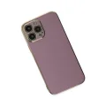 BUĞZ İphone 14 Pro Max Kılıf Volet Silikon - Mor