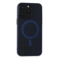 BUĞZ İphone 15 Pro Kılıf Lodos Magneticsafe Mat Kapak - Mavi