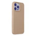BUĞZ İphone 15 Pro Max Kılıf Nano İçi Kadife Silikon - Pudra