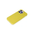 BUĞZ İphone 15 Pro Max Kılıf Nano İçi Kadife Silikon - Sarı