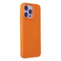 BUĞZ İphone 15 Pro Max Kılıf Nano İçi Kadife Silikon - Turuncu