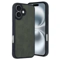 BUĞZ İphone 16 Kılıf Aras Deri Kapak - Koyu Yeşil