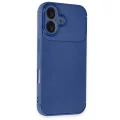 BUĞZ İphone 16 Kılıf Auto Focus Karbon Kapak - Lacivert