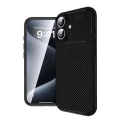 BUĞZ İphone 16 Kılıf Auto Focus Karbon Kapak - Siyah