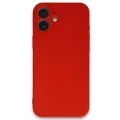 BUĞZ İphone 16 Kılıf First Silikon - Kırmızı