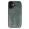 BUĞZ İphone 16 Kılıf Flip Cover - Koyu Yeşil