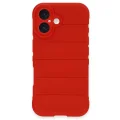 BUĞZ İphone 16 Kılıf Optimum Silikon - Kırmızı