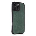 BUĞZ İphone 16 Pro Kılıf Aras Deri Kapak - Koyu Yeşil