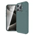 BUĞZ İphone 16 Pro Kılıf Auto Focus Karbon Kapak - Koyu Yeşil