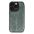 BUĞZ İphone 16 Pro Kılıf Flip Cover - Koyu Yeşil