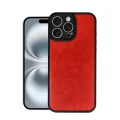 BUĞZ İphone 16 Pro Max Kılıf Aras Deri Kapak - Kırmızı
