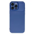 BUĞZ İphone 16 Pro Max Kılıf Auto Focus Karbon Kapak - Lacivert