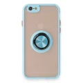 BUĞZ İphone 6 Kılıf Montreal Yüzüklü Silikon Kapak - Buz Mavi