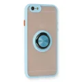 BUĞZ İphone 6 Kılıf Montreal Yüzüklü Silikon Kapak - Buz Mavi
