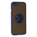 BUĞZ İphone 6 Kılıf Montreal Yüzüklü Silikon Kapak - Lacivert