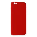 BUĞZ İphone 6 Plus Kılıf Nano İçi Kadife Silikon - Kırmızı