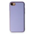 BUĞZ İphone 7 Kılıf Coco Deri Silikon Kapak - Açık Lila