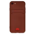 BUĞZ İphone 7 Kılıf Kelvin Kartvizitli Silikon - Bordo