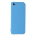 BUĞZ İphone 7 Kılıf Nano İçi Kadife Silikon - Mavi