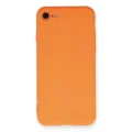 BUĞZ İphone 7 Kılıf Nano İçi Kadife Silikon - Turuncu