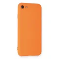 BUĞZ İphone 7 Kılıf Nano İçi Kadife Silikon - Turuncu