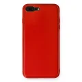 BUĞZ İphone 7 Plus Kılıf Coco Deri Silikon Kapak - Kırmızı