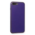 BUĞZ İphone 7 Plus Kılıf Coco Deri Silikon Kapak - Mor