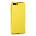 BUĞZ İphone 7 Plus Kılıf Coco Deri Silikon Kapak - Sarı