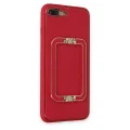 BUĞZ İphone 7 Plus Kılıf Coco Elit Kapak - Kırmızı