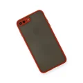 BUĞZ İphone 7 Plus Kılıf Montreal Silikon Kapak - Kırmızı