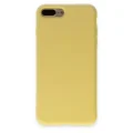 BUĞZ İphone 7 Plus Kılıf Nano İçi Kadife Silikon - Sarı
