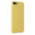 BUĞZ İphone 7 Plus Kılıf Nano İçi Kadife Silikon - Sarı