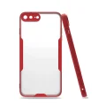 BUĞZ İphone 7 Plus Kılıf Platin Silikon - Kırmızı