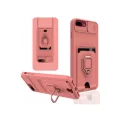 BUĞZ İphone 7 Plus Kılıf Zuma Kartvizitli Yüzüklü Silikon - Pembe