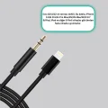 BUĞZ iPhone Uyumlu Lightning – 3.5mm Aux Adaptör Kablo Stereo Ses Aktarım - Lisinya