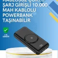 BUĞZ iPhone ve Android Uyumlu 10000mAh Powerbank – Hem Kablolu Hem Kablosuz