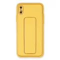BUĞZ İphone Xs Max Kılıf Coco Deri Standlı Kapak - Sarı