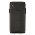 BUĞZ İphone Xs Max Kılıf Coco Deri Standlı Kapak - Siyah