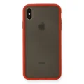 BUĞZ İphone Xs Max Kılıf Montreal Silikon Kapak - Kırmızı