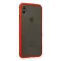 BUĞZ İphone Xs Max Kılıf Montreal Silikon Kapak - Kırmızı