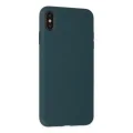 BUĞZ İphone Xs Max Kılıf Nano İçi Kadife Silikon - Koyu Yeşil