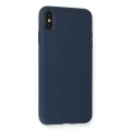 BUĞZ İphone Xs Max Kılıf Nano İçi Kadife Silikon - Lacivert