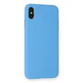 BUĞZ İphone Xs Max Kılıf Nano İçi Kadife Silikon - Mavi