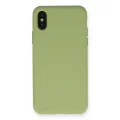 BUĞZ İphone Xs Max Kılıf Nano İçi Kadife Silikon - Yeşil