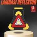 BUĞZ Işıklı İkaz Lambası Reflektör Şarjlı Işıklı Üçgen LED Acil Durum Feneri