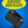 BUĞZ Işıklı Kablosuz Mini Klavye ve Dokunmatik Mouse Seti Türkçe Kablosuz - BUĞZ